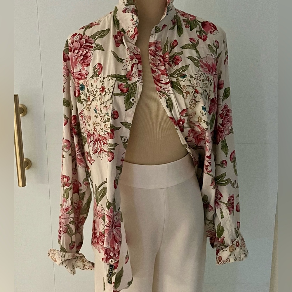 Ganesh Floral Button-Up Shirt